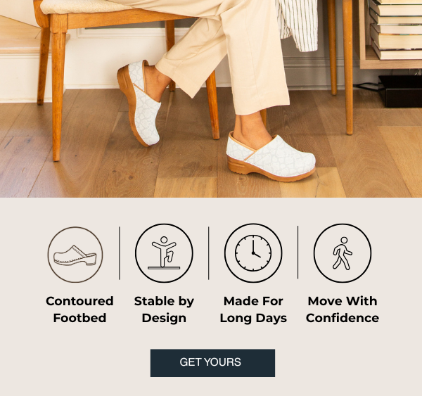 Contoured Footbed | Stable by Design | Made for Long Days | Move with Confidence