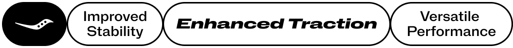 [saucony]Improved Stability m- Enhanced Traction - Versitile Performance