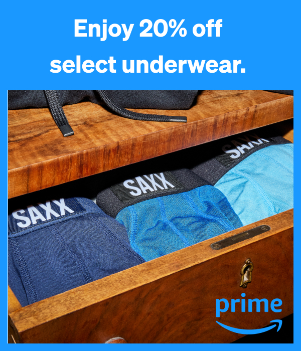Enjoy 20% off select underwear.&nbsp;