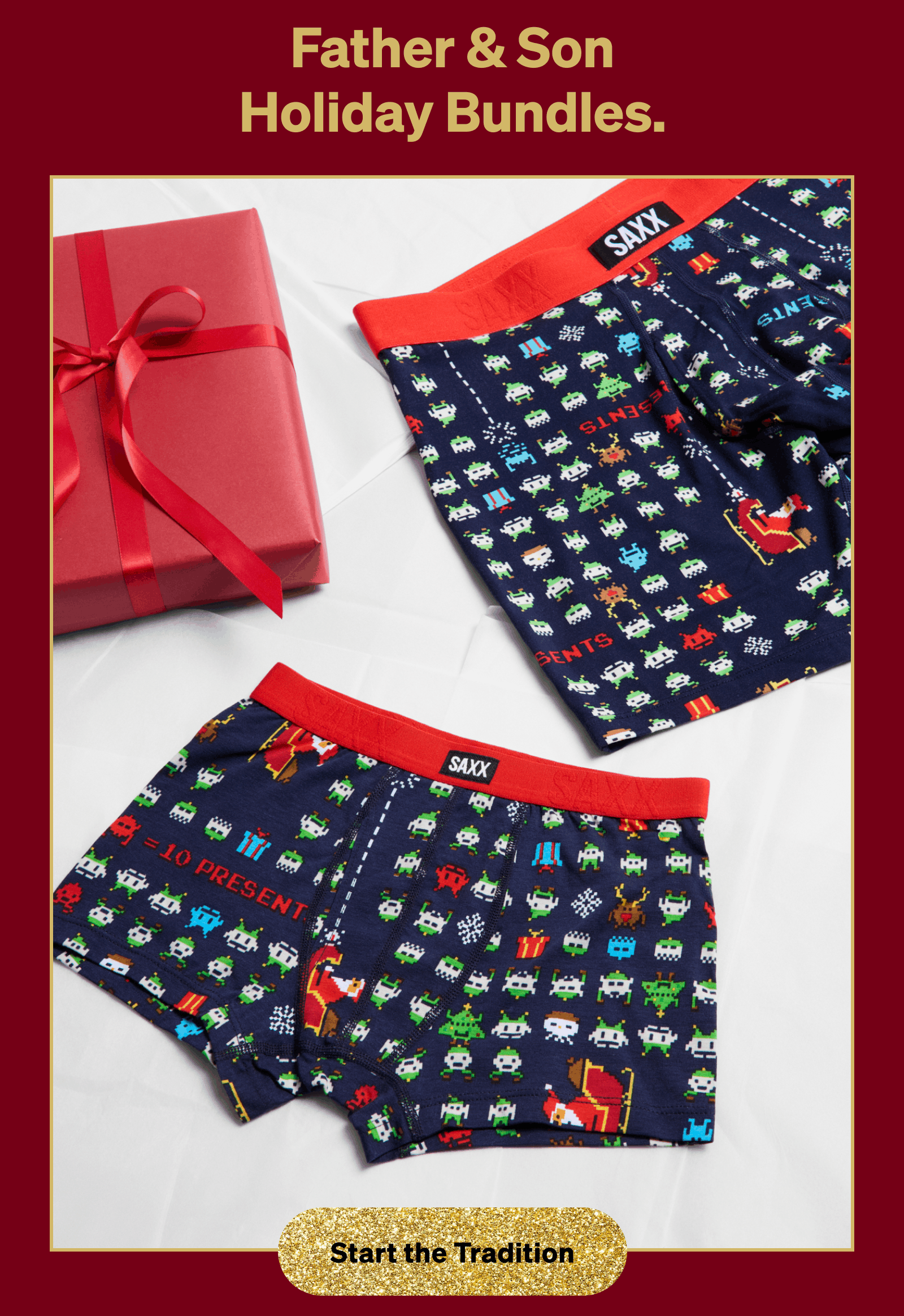 Limited father & son holiday bundles.
