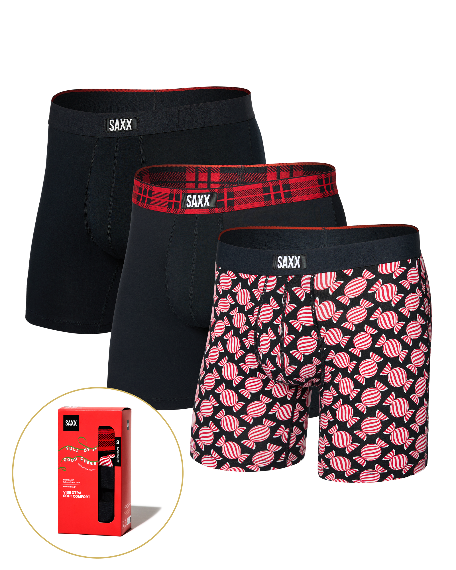 Vibe Xtra Boxer Brief Gift Box 3-Pack