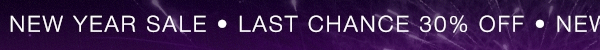 NEW YEAR SALE LAST CHANCE 30% OFF