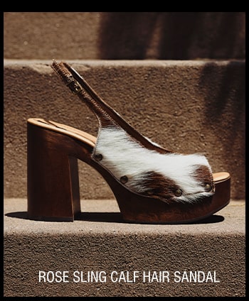 ROSE SLING CALF HAIR SANDAL