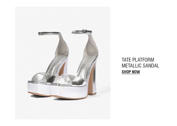 TATE PLATFORM METALLIC SANDAL | SHOP NOW