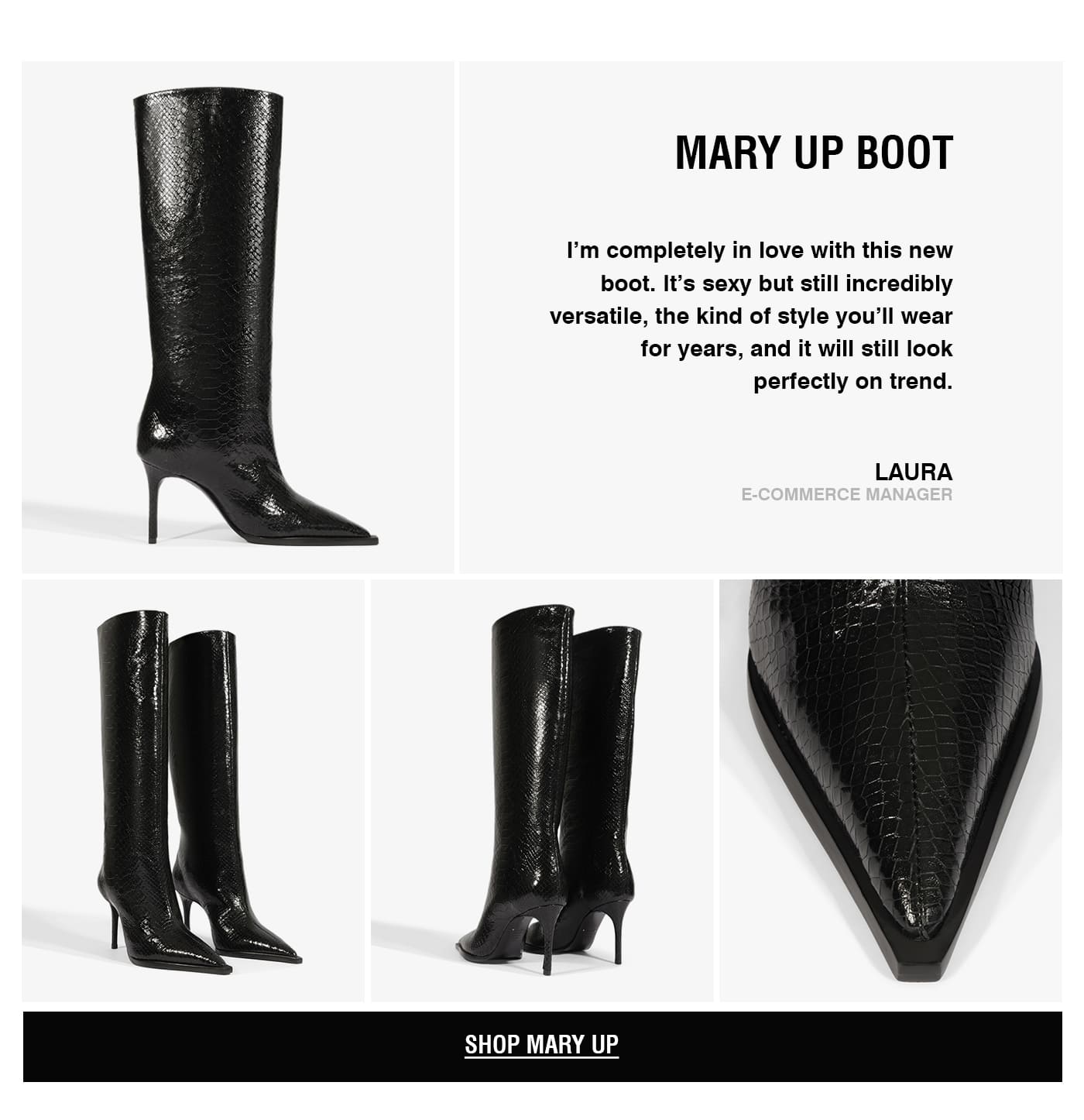 MARY UP BOOT | LAURA - E-COMMERCE MANAGER | SHOP NOW