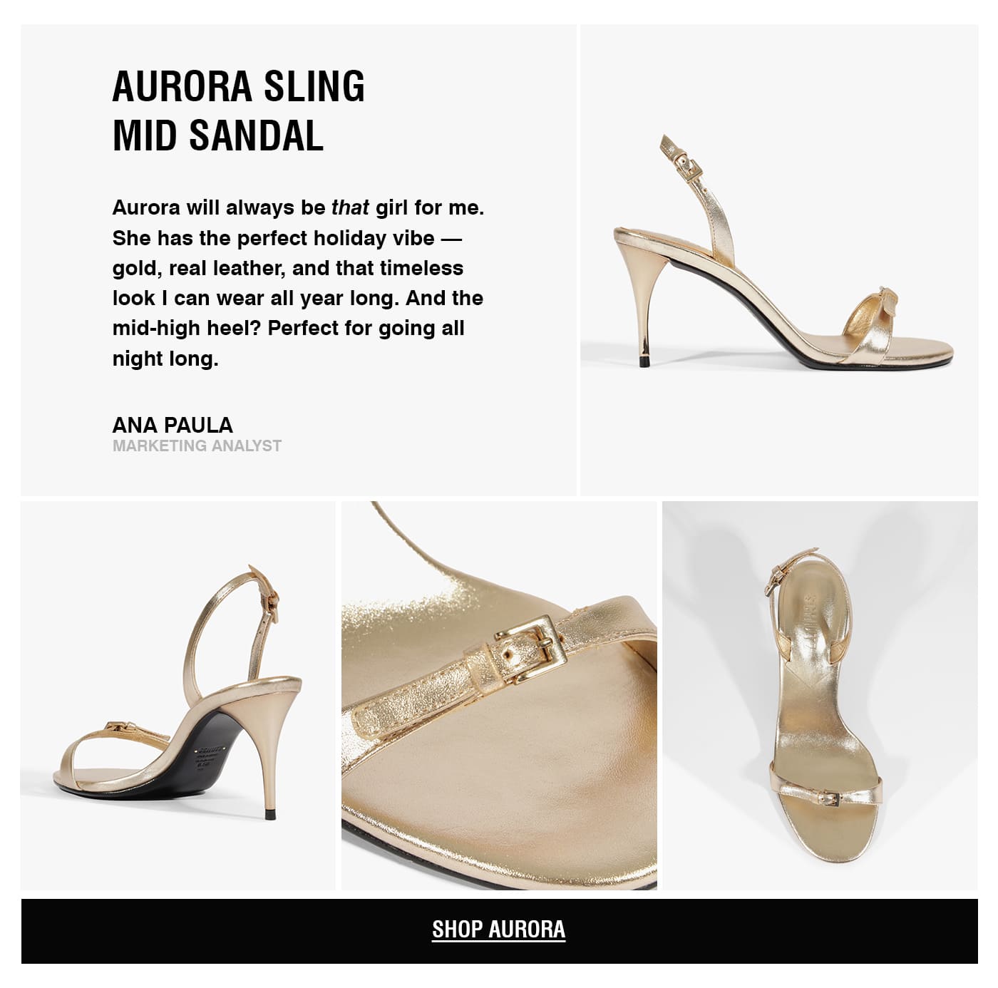 AURORA SLING MID SANDAL | ANA PAULA - MARKETING ANALYST | SHOP NOW