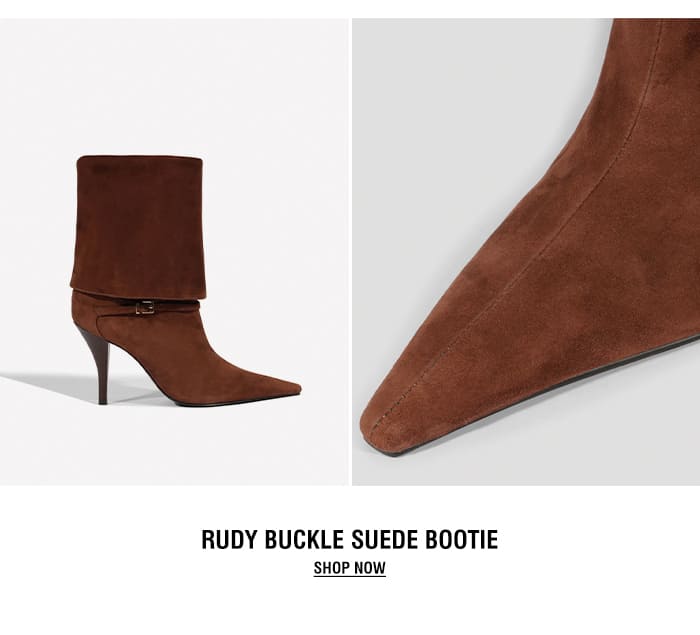 RUDY BUCKLE SUEDE BOOTIE | SHOP NOW