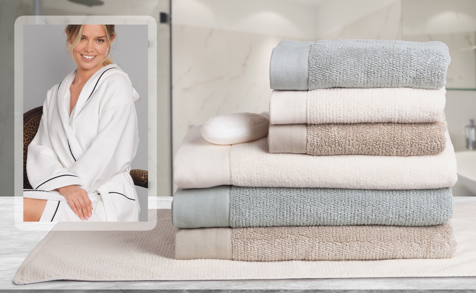 Our Bath Towels & Robes Sale is STILL ON!!  Enter code TBRC925 at checkout.