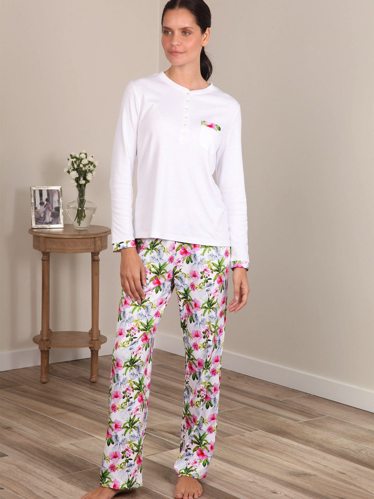 Long sleeve top and pajama pants