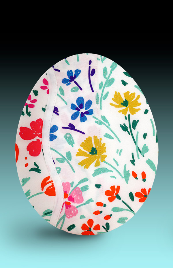 Cheerful, floral print from Italy of soft 300 thread count Egyptian cotton sateen.