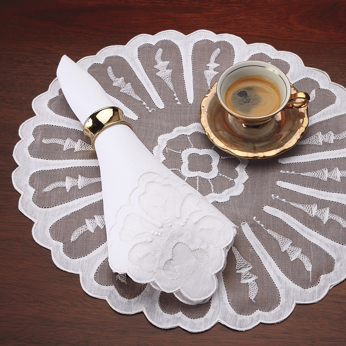 100% Italian linen makes this special. The ultrafine organdy style and sheer elegance of fine shadow stitching.