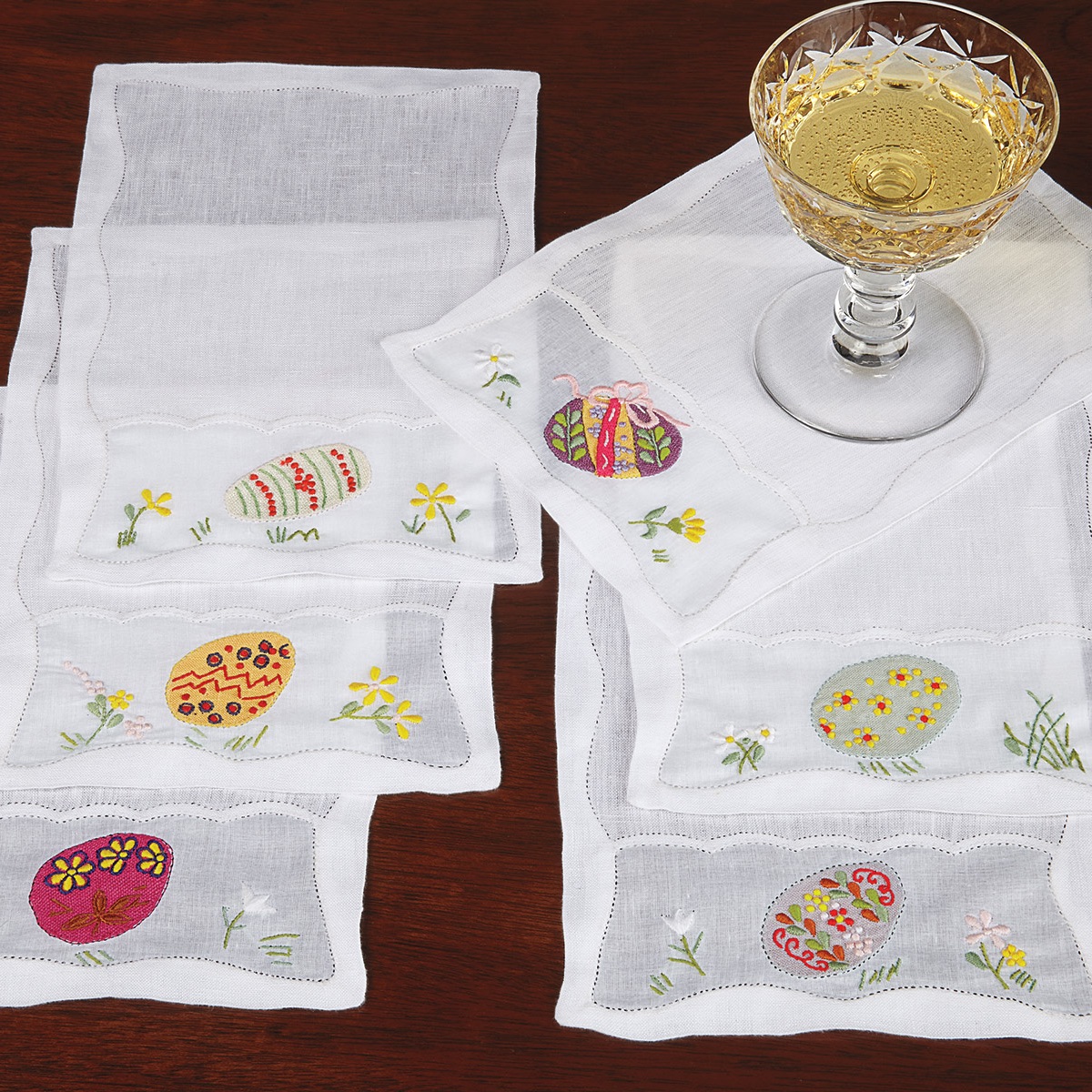 Delightful Easter-themed hand-embroidered Guest Towels