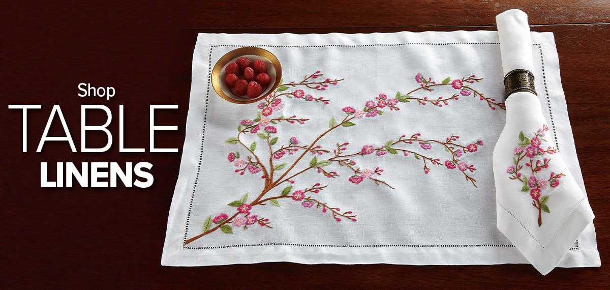 Our table collections: From modern sophistication to cute themed embroideries!