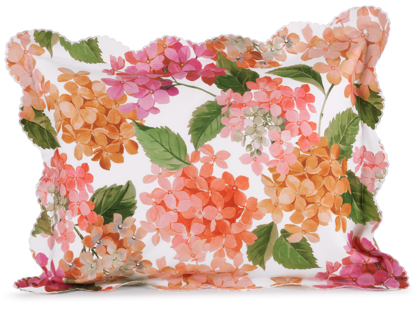 Lively hues, and soft, soothing pastels. 300tc, 100% Egyptian cotton is finished with tiny, delicate scalloped edges in Pink.