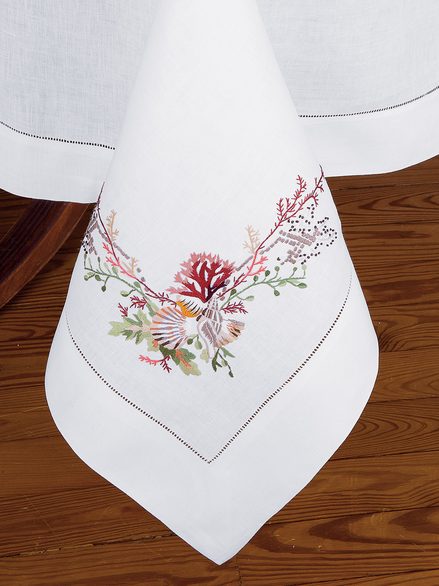 Palm Beach embroidery detail.
