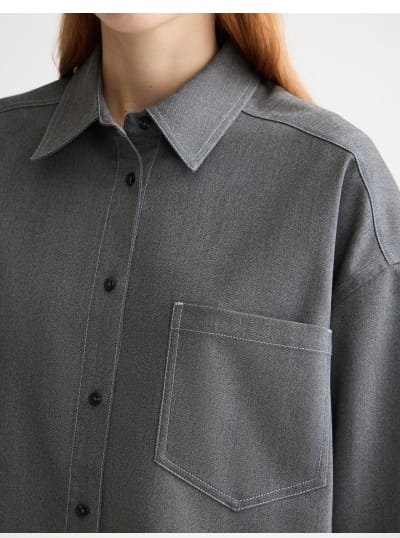 Girlfriend Herringbone Shirt