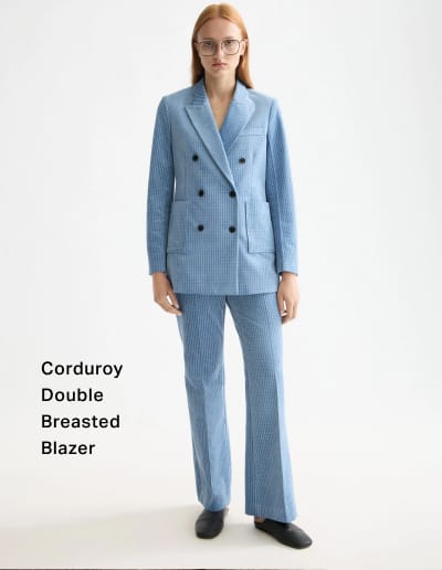 Corduroy Double Breasted Blazer