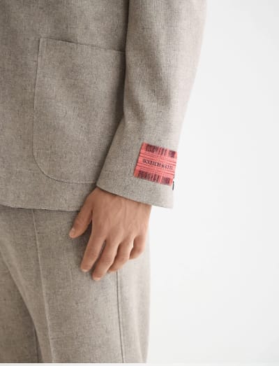 Unconstructed Melange Jersey Blazer