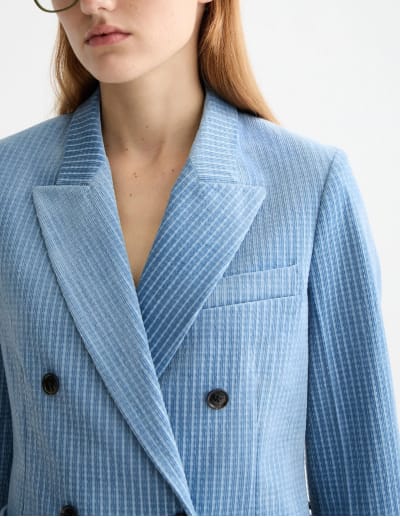 Corduroy Double Breasted Blazer