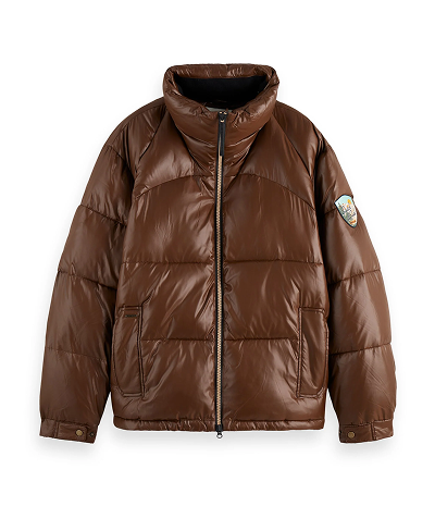 Lacquer puffer jacket