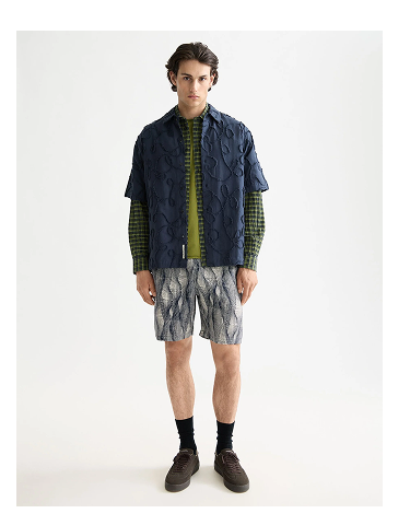Jacquard short-sleeved shirt