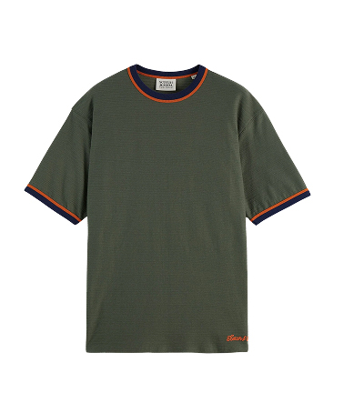 Relaxed Fit Bound Neckline T-shirt 