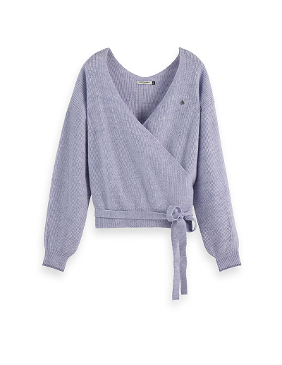 Fuzzy wrap cardigan