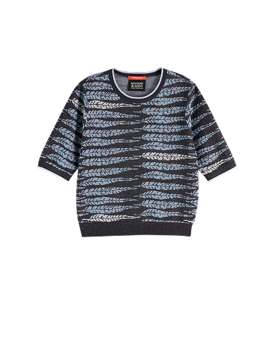 Lurex Jacquard Knitted Tee