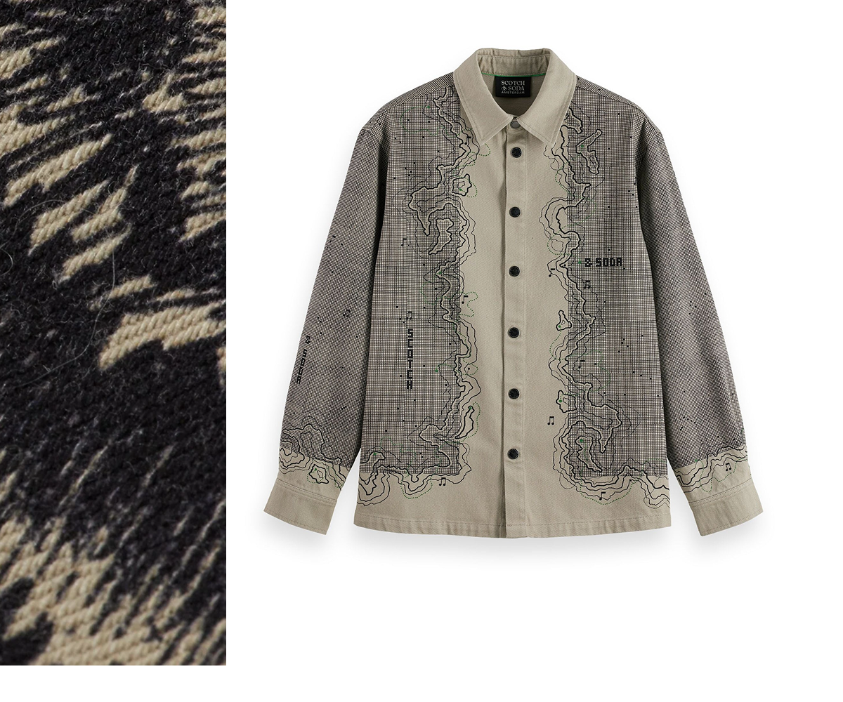 Placement graphic overshirt