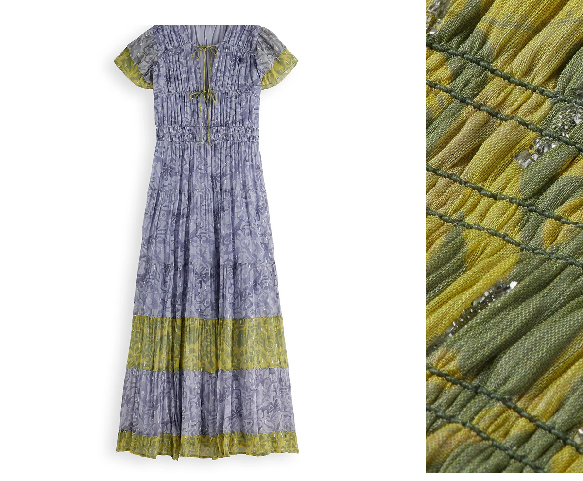 Gathered maxi dress