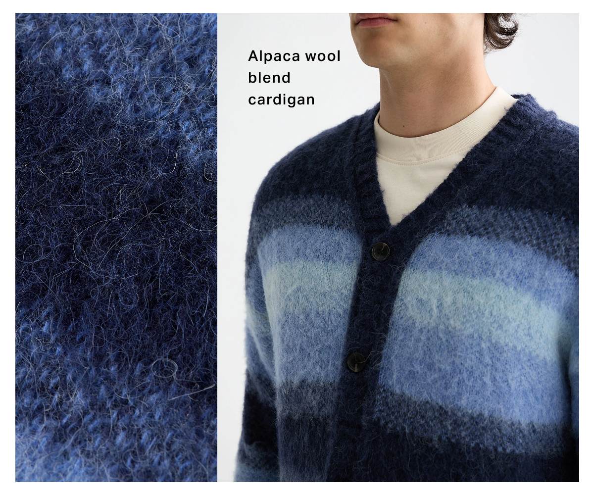 Alpaca wool blend cardigan