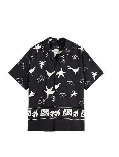 Placed print short-sleeved shirt