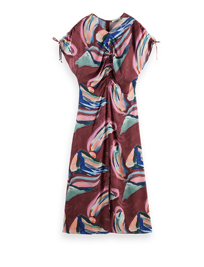 Drawstring maxi dress