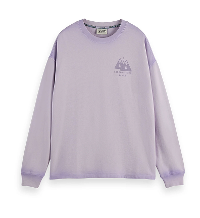 Relaxed fit garment-dyed artwork sweatshirt