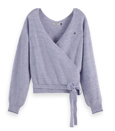 Fuzzy wrap cardigan