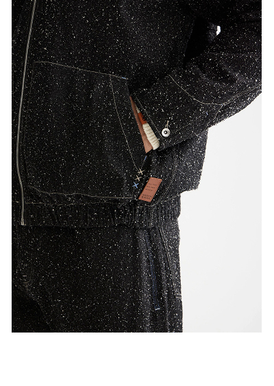 Hooded denim jacket — Black Snow