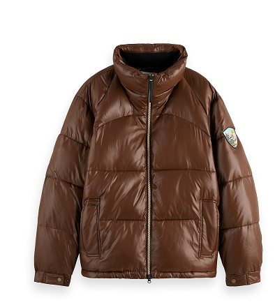 Lacquer puffer jacket