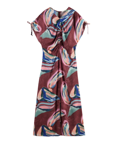 Drawstring maxi dress