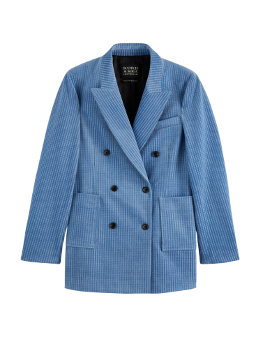 Corduroy double breasted blazer