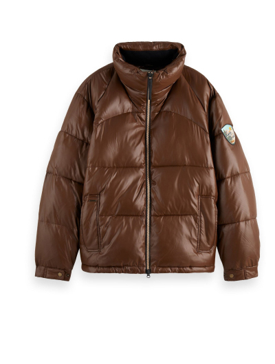 Lacquer puffer jacket