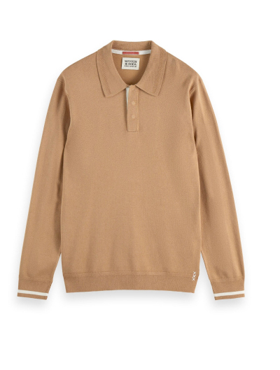 Ecovero Blend Knitted Long Sleeve Polo