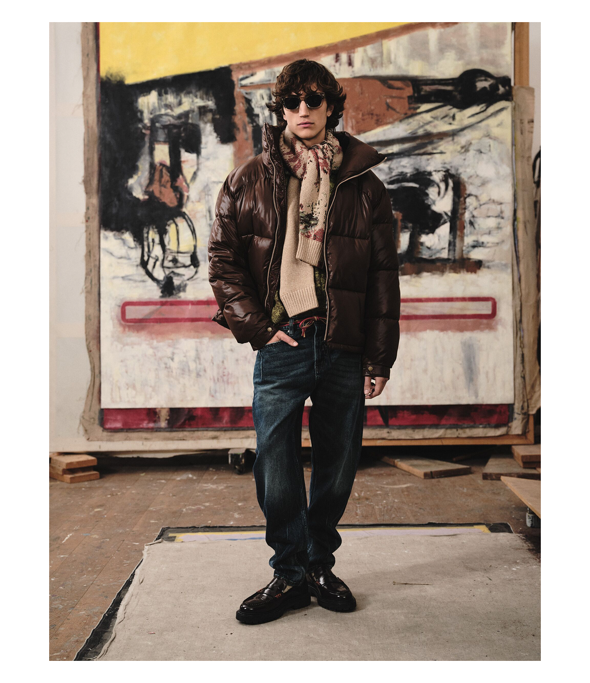 Lacquer puffer jacket