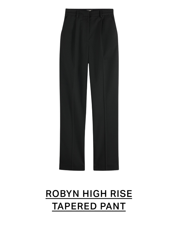 Robyn high rise relaxed gabardine tapered pant