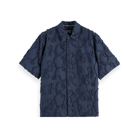 Jacquard short-sleeved shirt