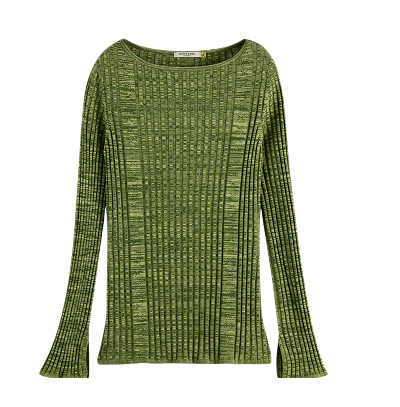 Ribbed knitted pullover