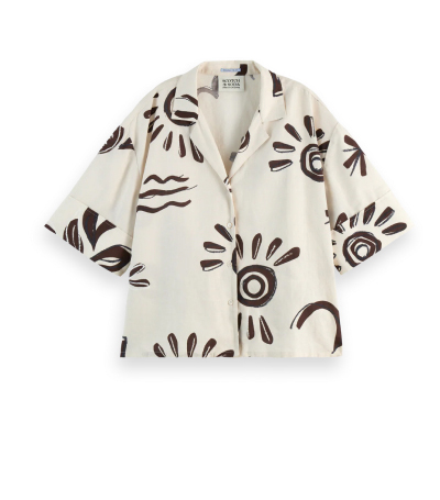 Inky Sun Printed Short Sleeve Shirt