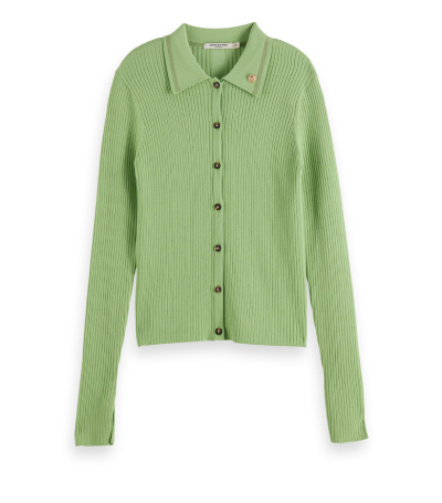 Rib Polo Cardigan