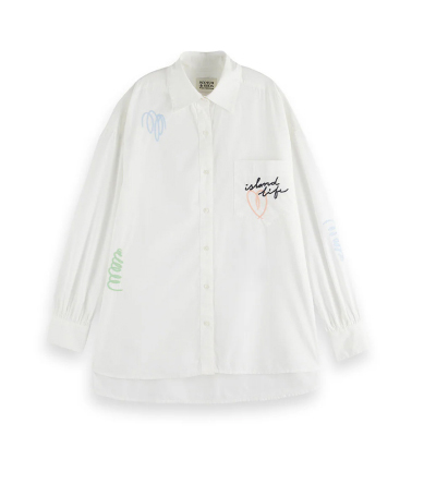 Embroidered Poplin Shirt