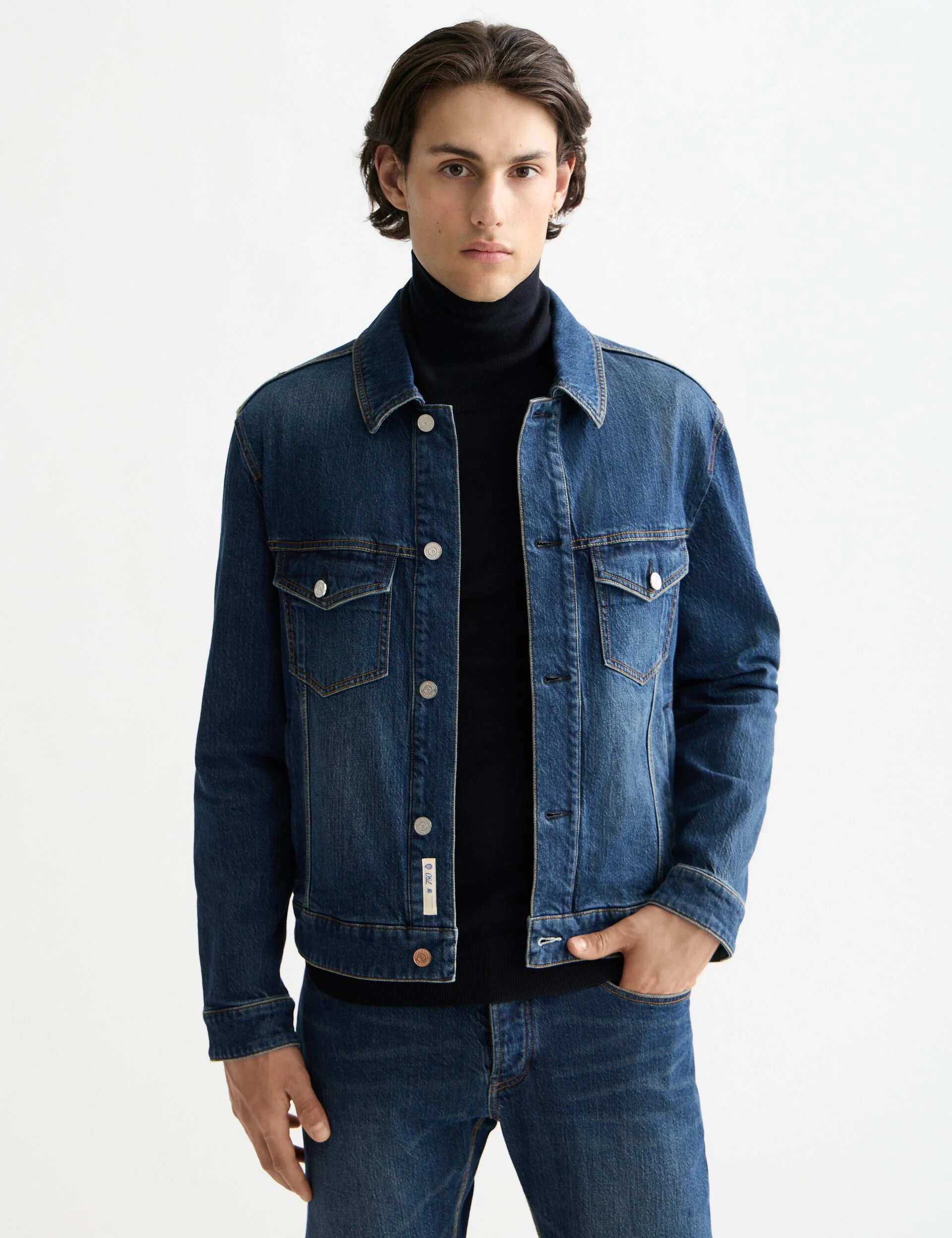 Image of Denim trucker jacket — Let It Rain 750 years celebration