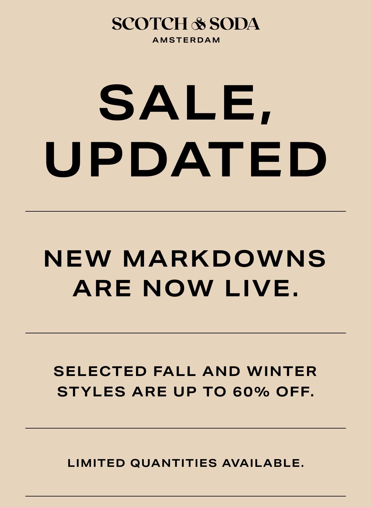 New Markdowns